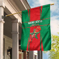 Morocco Football Garden Flag Go Champions Atlas Lions - Red - Wonder Print Shop