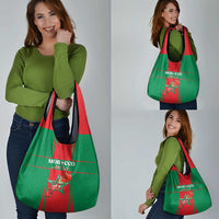 Morocco Football Grocery Bag Go Champions Atlas Lions - Red - Wonder Print Shop