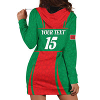 Custom Morocco Football Hoodie Dress Go Champions Atlas Lions - Red - Wonder Print Shop