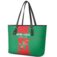 Morocco Football Leather Tote Bag Go Champions Atlas Lions - Red - Wonder Print Shop
