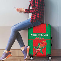 Morocco Football Luggage Cover Go Champions Atlas Lions - Red - Wonder Print Shop