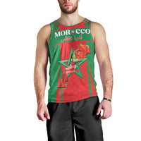 Custom Morocco Football Men Tank Top Go Champions Atlas Lions - Red - Wonder Print Shop
