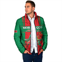 Custom Morocco Football Padded Jacket Go Champions Atlas Lions - Red - Wonder Print Shop