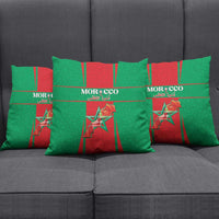 Morocco Football Pillow Cover Go Champions Atlas Lions - Red - Wonder Print Shop