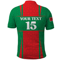 Custom Morocco Football Polo Shirt Go Champions Atlas Lions - Red - Wonder Print Shop
