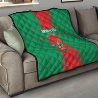 Morocco Football Quilt Go Champions Atlas Lions - Red - Wonder Print Shop