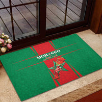 Morocco Football Rubber Doormat Go Champions Atlas Lions - Red - Wonder Print Shop