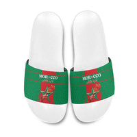 Morocco Football Slide Sandals Go Champions Atlas Lions - Red - Wonder Print Shop