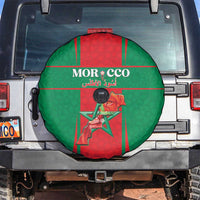 Morocco Football Spare Tire Cover Go Champions Atlas Lions - Red - Wonder Print Shop
