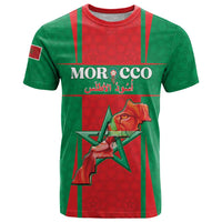 Custom Morocco Football T Shirt Go Champions Atlas Lions - Red - Wonder Print Shop