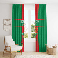 Morocco Football Window Curtain Go Champions Atlas Lions - Red - Wonder Print Shop