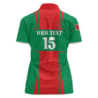 Custom Morocco Football Women Polo Shirt Go Champions Atlas Lions - Red - Wonder Print Shop
