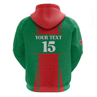 Custom Morocco Football Zip Hoodie Go Champions Atlas Lions - Red - Wonder Print Shop