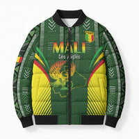 Custom Mali Football Bomber Puffer Jacket Go Champions Les Aigles - Wonder Print Shop