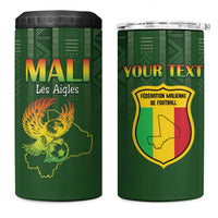 Custom Mali Football 4 in 1 Can Cooler Tumbler Go Champions Les Aigles - Wonder Print Shop
