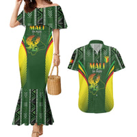 Custom Mali Football Couples Matching Mermaid Dress and Hawaiian Shirt Go Champions Les Aigles - Wonder Print Shop