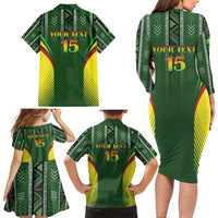 Custom Mali Football Family Matching Long Sleeve Bodycon Dress and Hawaiian Shirt Go Champions Les Aigles - Wonder Print Shop