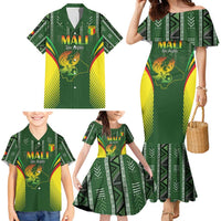 Custom Mali Football Family Matching Mermaid Dress and Hawaiian Shirt Go Champions Les Aigles - Wonder Print Shop