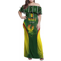 Custom Mali Football Family Matching Off Shoulder Maxi Dress and Hawaiian Shirt Go Champions Les Aigles - Wonder Print Shop