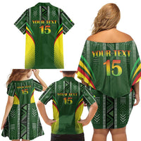 Custom Mali Football Family Matching Off Shoulder Short Dress and Hawaiian Shirt Go Champions Les Aigles - Wonder Print Shop