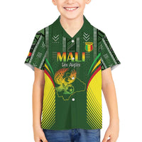 Custom Mali Football Family Matching Off Shoulder Short Dress and Hawaiian Shirt Go Champions Les Aigles - Wonder Print Shop