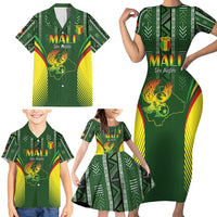 Custom Mali Football Family Matching Short Sleeve Bodycon Dress and Hawaiian Shirt Go Champions Les Aigles - Wonder Print Shop