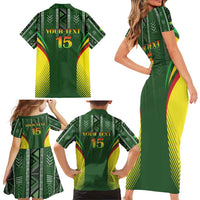 Custom Mali Football Family Matching Short Sleeve Bodycon Dress and Hawaiian Shirt Go Champions Les Aigles - Wonder Print Shop