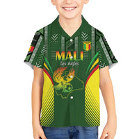 Custom Mali Football Kid Hawaiian Shirt Go Champions Les Aigles - Wonder Print Shop
