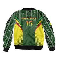 Custom Mali Football Sleeve Zip Bomber Jacket Go Champions Les Aigles - Wonder Print Shop
