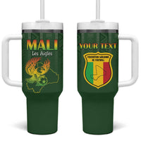 Custom Mali Football Tumbler With Handle Go Champions Les Aigles - Wonder Print Shop