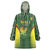 Custom Mali Football Wearable Blanket Hoodie Go Champions Les Aigles - Wonder Print Shop
