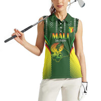 Custom Mali Football Women Sleeveless Polo Shirt Go Champions Les Aigles - Wonder Print Shop