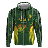 Custom Mali Football Zip Hoodie Go Champions Les Aigles - Wonder Print Shop