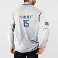 Custom DR Congo Football Button Sweatshirt Road To Champions - Wonder Print Shop