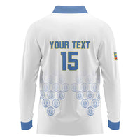 Custom DR Congo Football Long Sleeve Polo Shirt Road To Champions - Wonder Print Shop