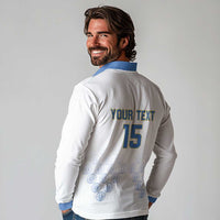 Custom DR Congo Football Long Sleeve Polo Shirt Road To Champions - Wonder Print Shop