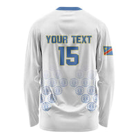 Custom DR Congo Football Long Sleeve Shirt Road To Champions - Wonder Print Shop