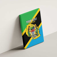 Personalised Tanzania Union Day Canvas Wall Art Coat Of Arms With Map