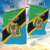 Personalised Tanzania Union Day Garden Flag Coat Of Arms With Map