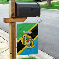 Personalised Tanzania Union Day Garden Flag Coat Of Arms With Map