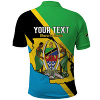 Personalised Tanzania Union Day Polo Shirt Coat Of Arms With Map