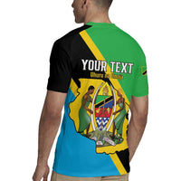 Personalised Tanzania Union Day Rugby Jersey Coat Of Arms With Map