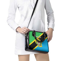 Personalised Tanzania Union Day Shoulder Handbag Coat Of Arms With Map