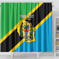 Personalised Tanzania Union Day Shower Curtain Coat Of Arms With Map