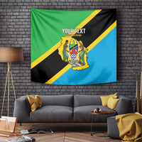 Personalised Tanzania Union Day Tapestry Coat Of Arms With Map