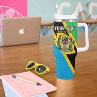 Personalised Tanzania Union Day Tumbler With Handle Coat Of Arms With Map