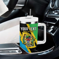 Personalised Tanzania Union Day Tumbler With Handle Coat Of Arms With Map