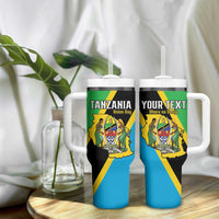 Personalised Tanzania Union Day Tumbler With Handle Coat Of Arms With Map