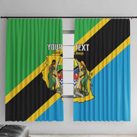 Personalised Tanzania Union Day Window Curtain Coat Of Arms With Map