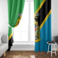 Personalised Tanzania Union Day Window Curtain Coat Of Arms With Map